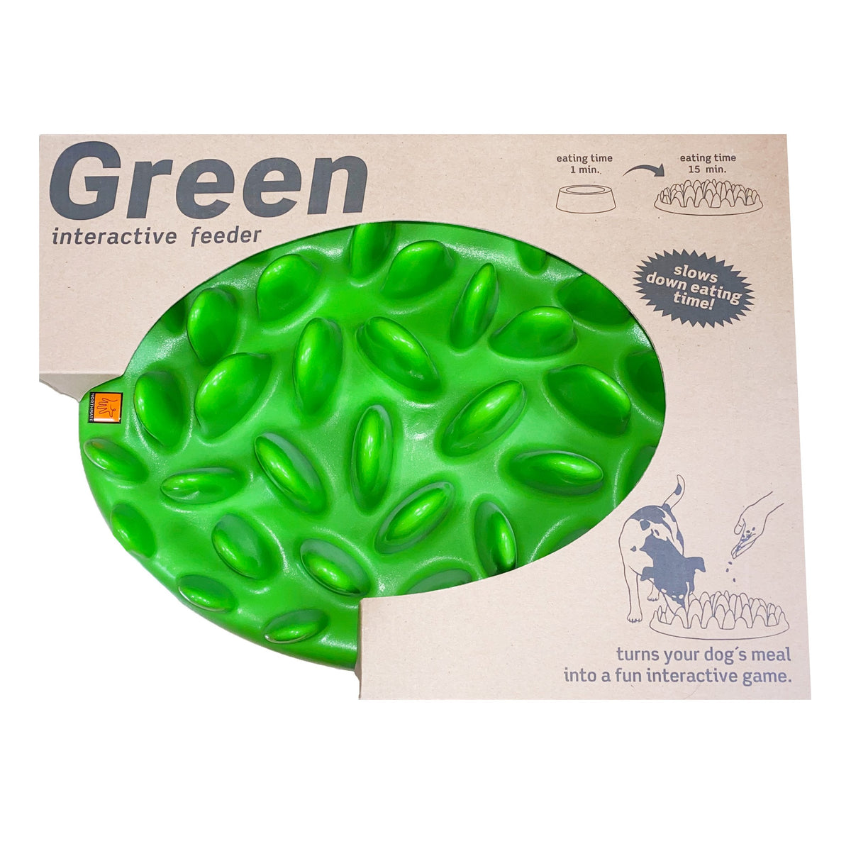 Green Interactive Slow Feeder for Dogs