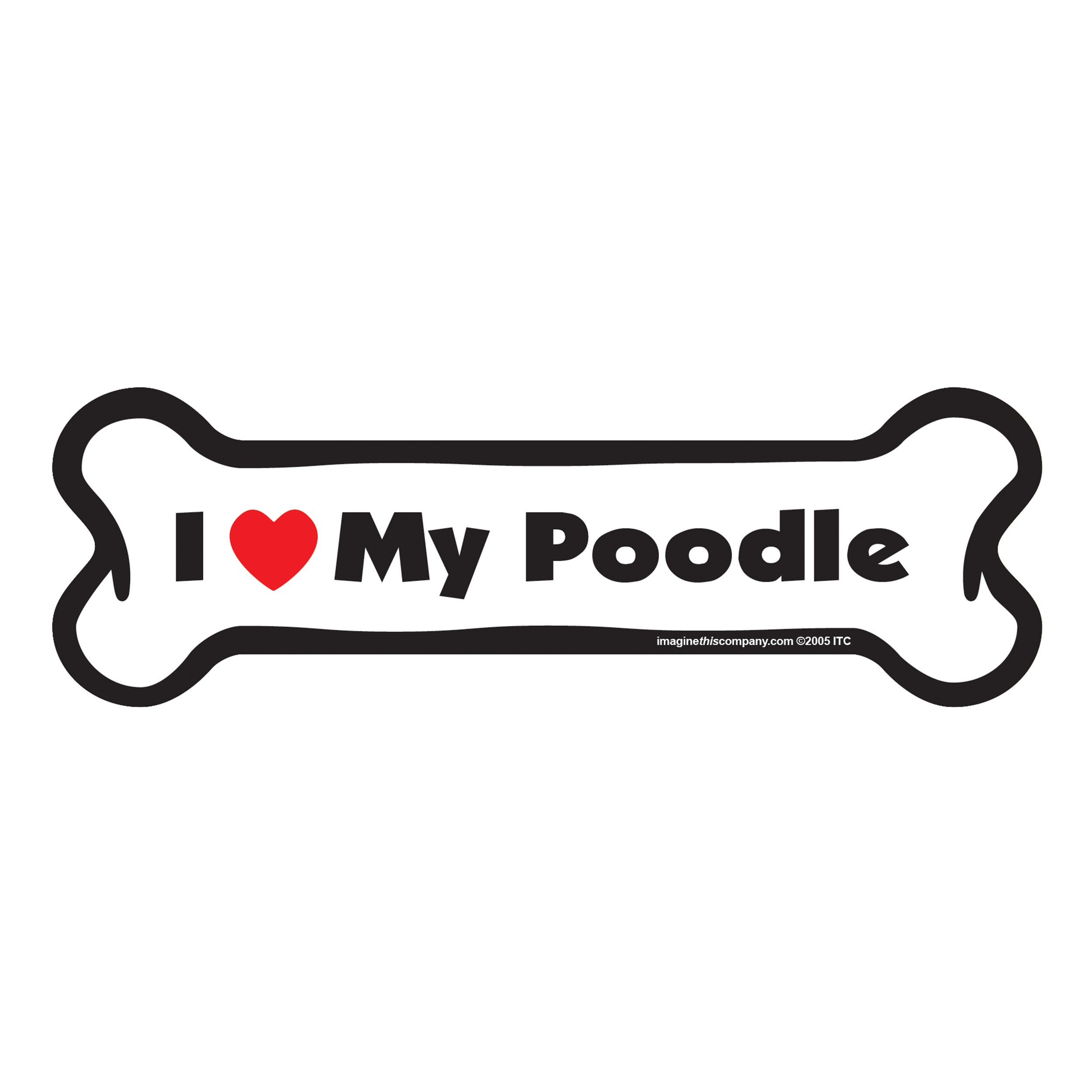 Poodle Bone Magnet