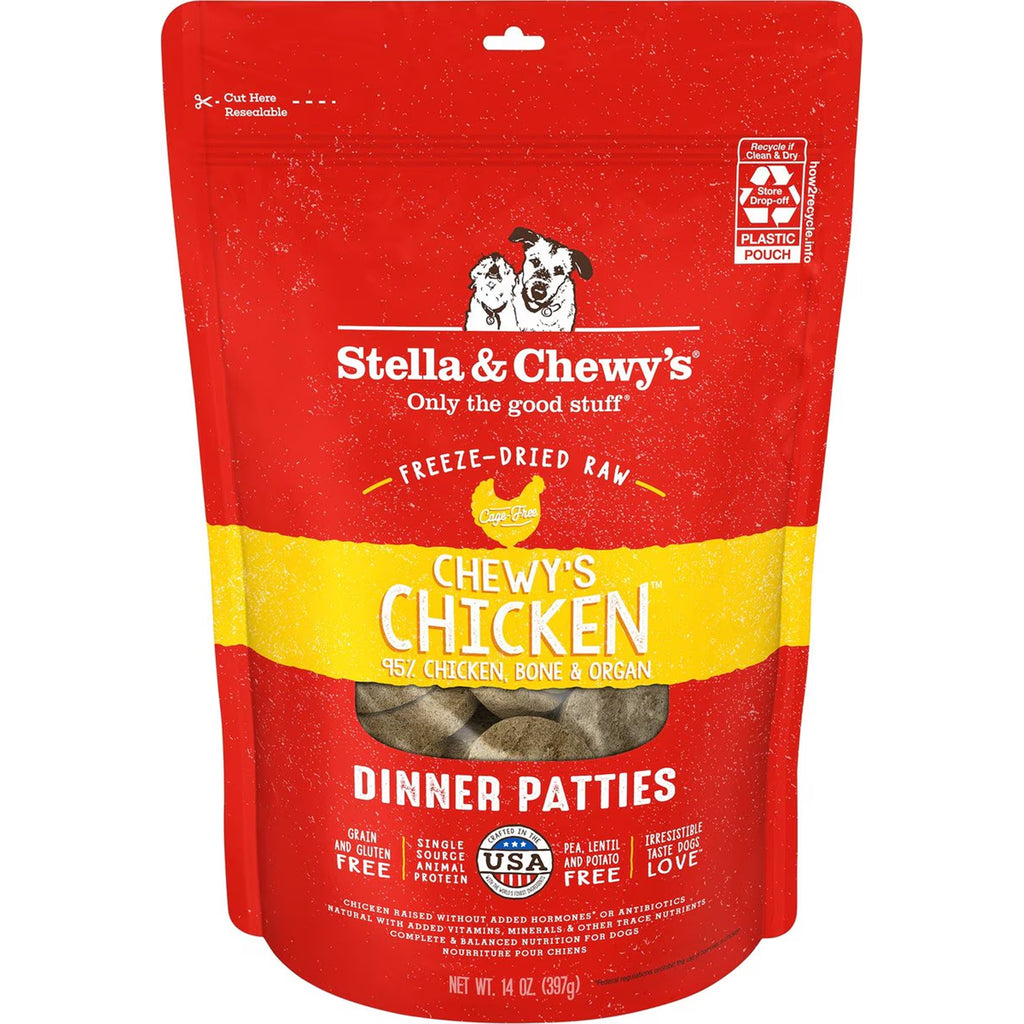 Stella & Chewy's Chewy's Chicken Dinner Patties Freeze-Dried Raw Dog Food, 14-oz bag