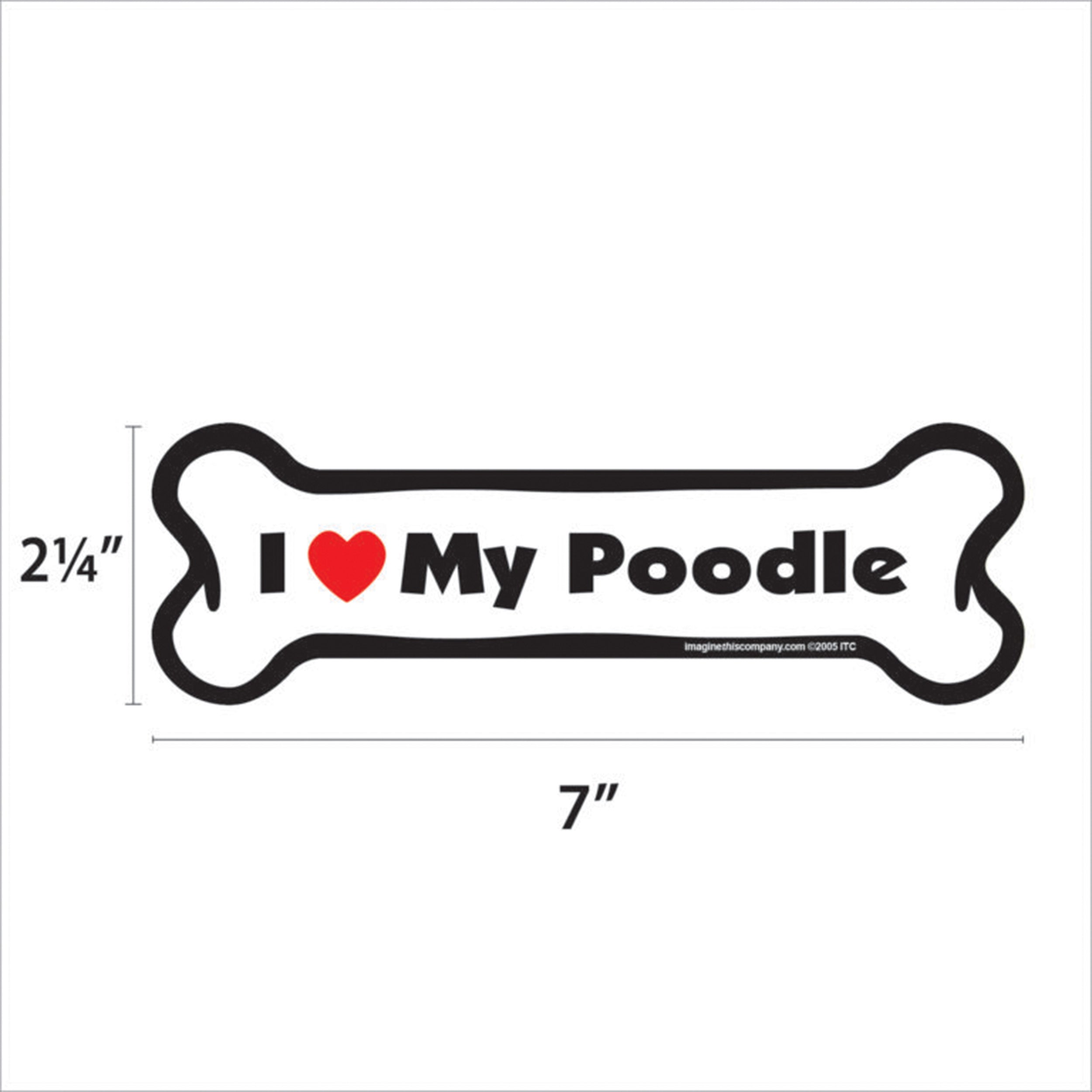 Poodle Bone Magnet