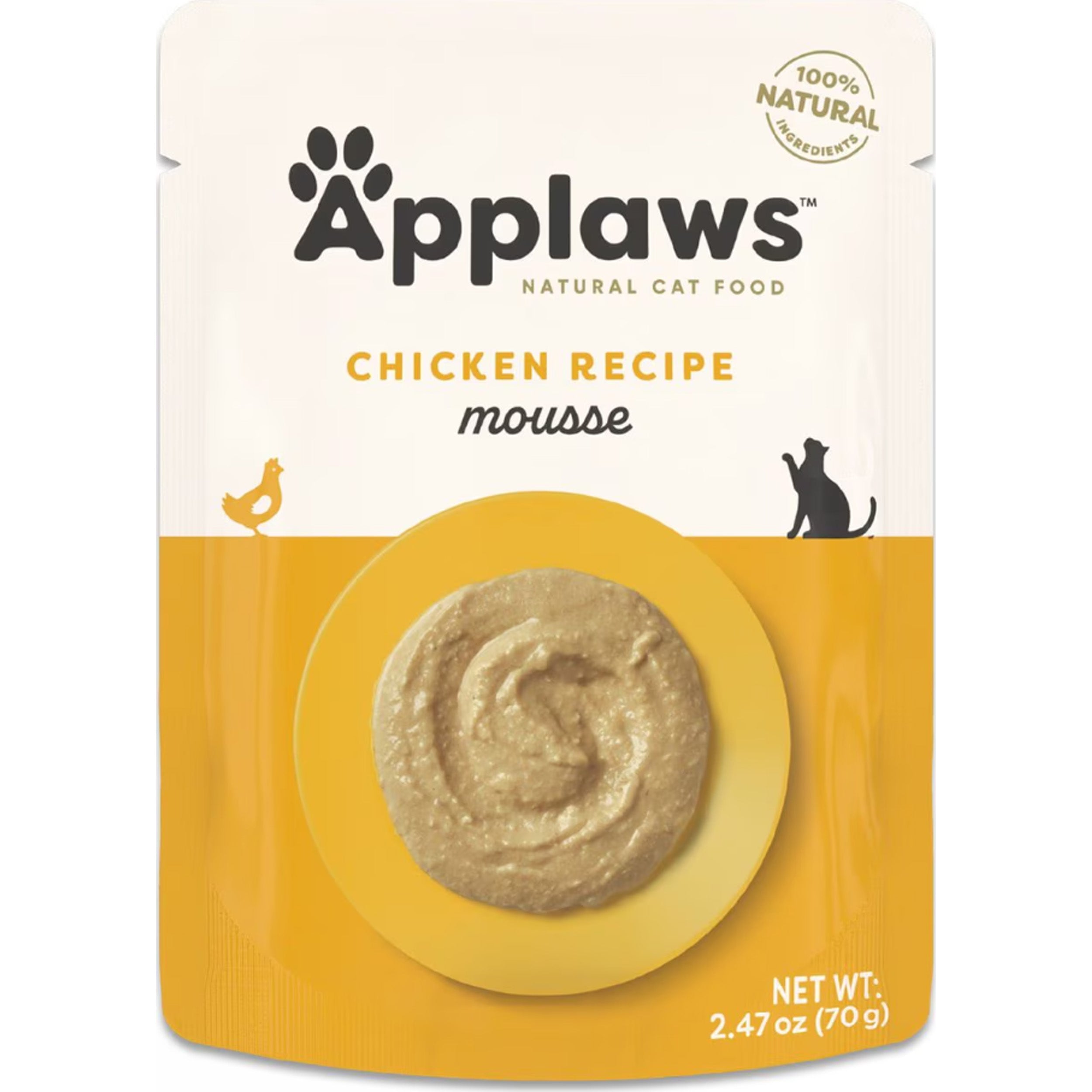 Applaws Chicken Mousse Wet Cat Food, 2.47-oz pouch