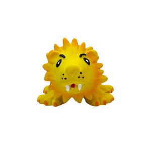 Yellow Rubber Lion Dog Toy