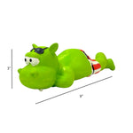 Load image into Gallery viewer, Green Latex Beach Hippo Squeaky Dog Toy
