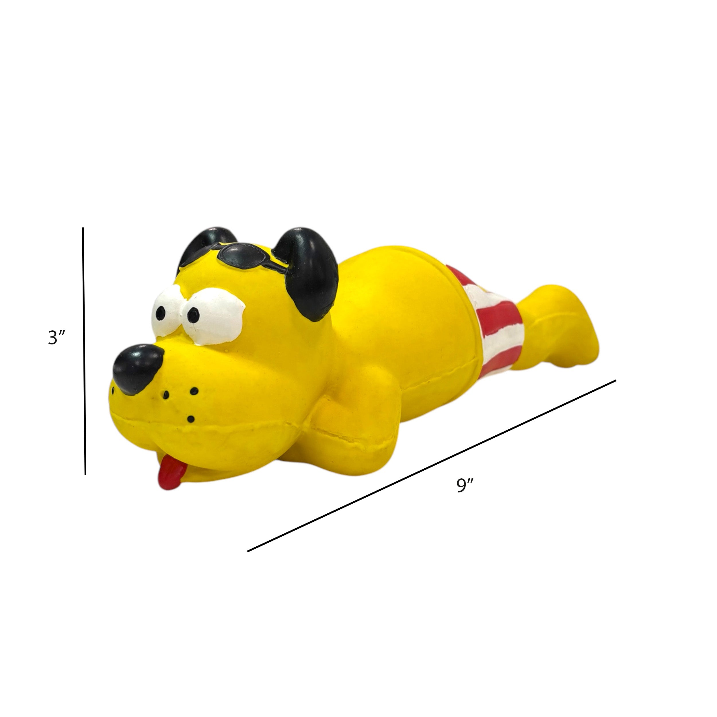 Yellow Latex Beach Dog Squeaky Dog Toy