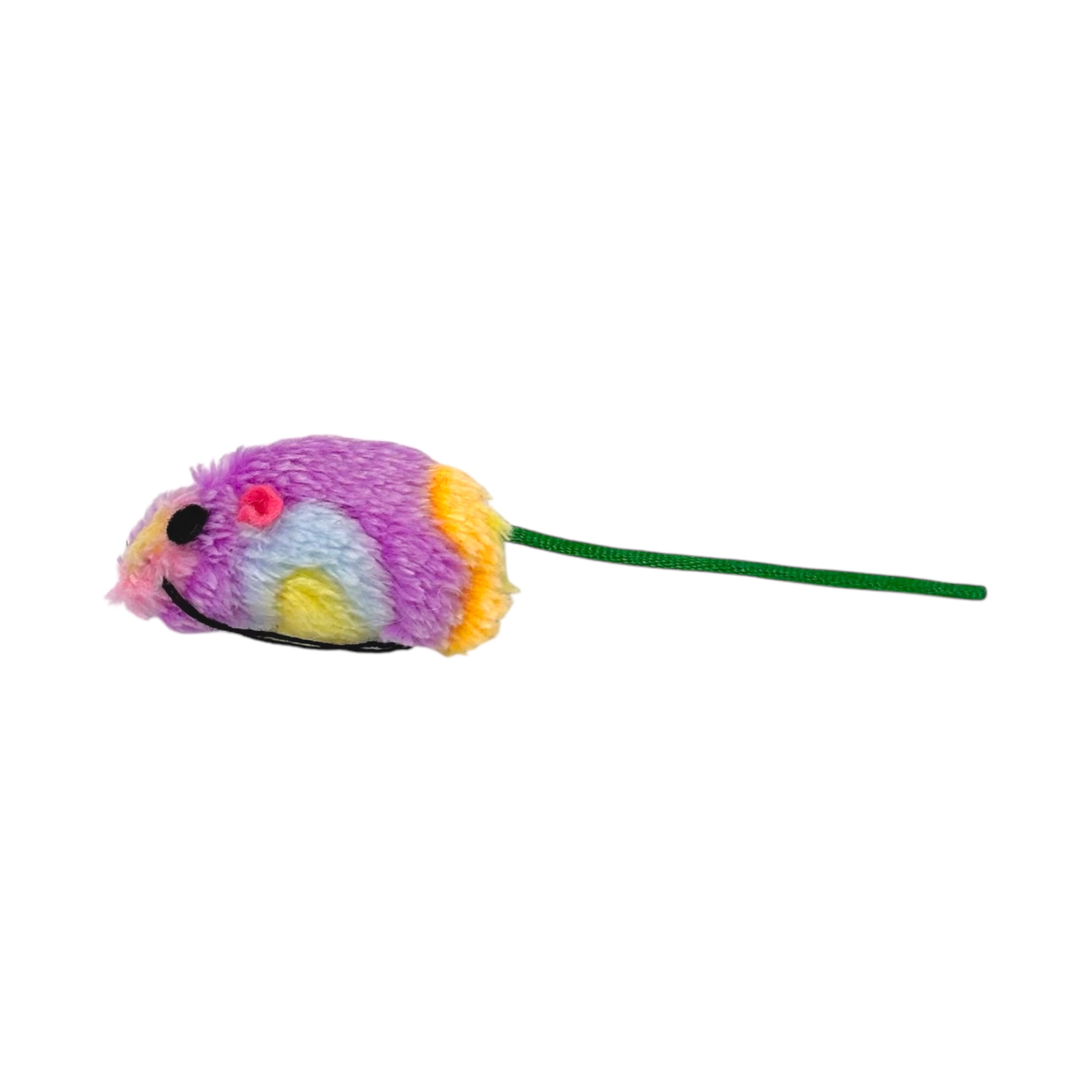 3-Piece Plush Multi-Colored Mice Cat Toy