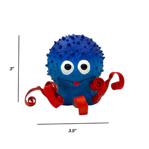 Blue Latex Octopus Dog Toy