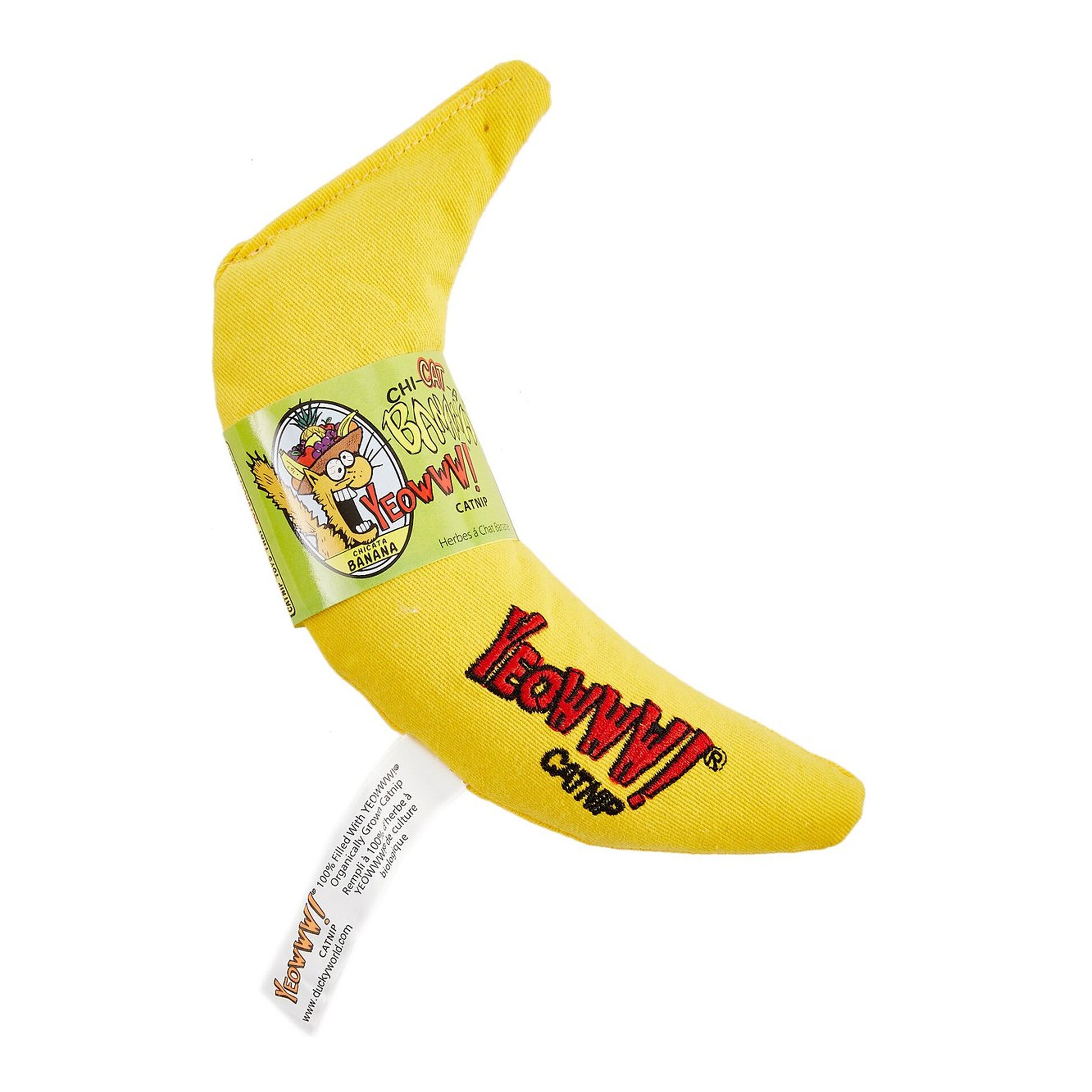 Yeowww! Catnip Yellow Banana Cat Toy